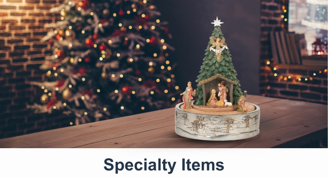 Crucifix, Glitterdomes, Ornaments, and Gift items